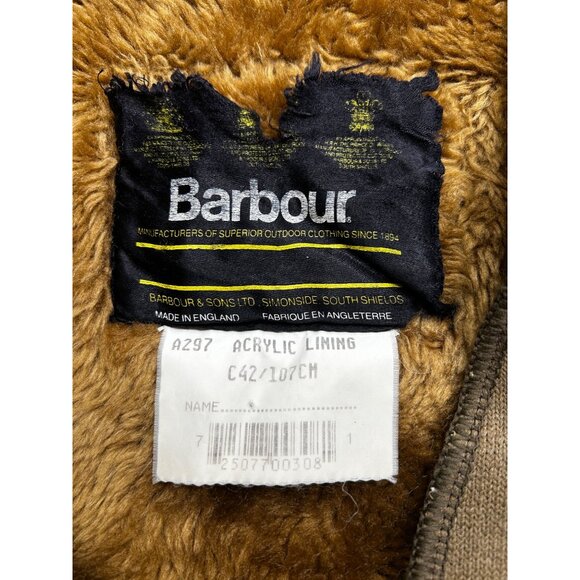 Barbour Fleece Liner Vest Mens Large Brown C42 Outdoor Utility Made in England - Picture 5 of 7